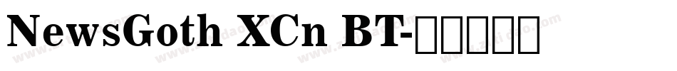 NewsGoth XCn BT字体转换